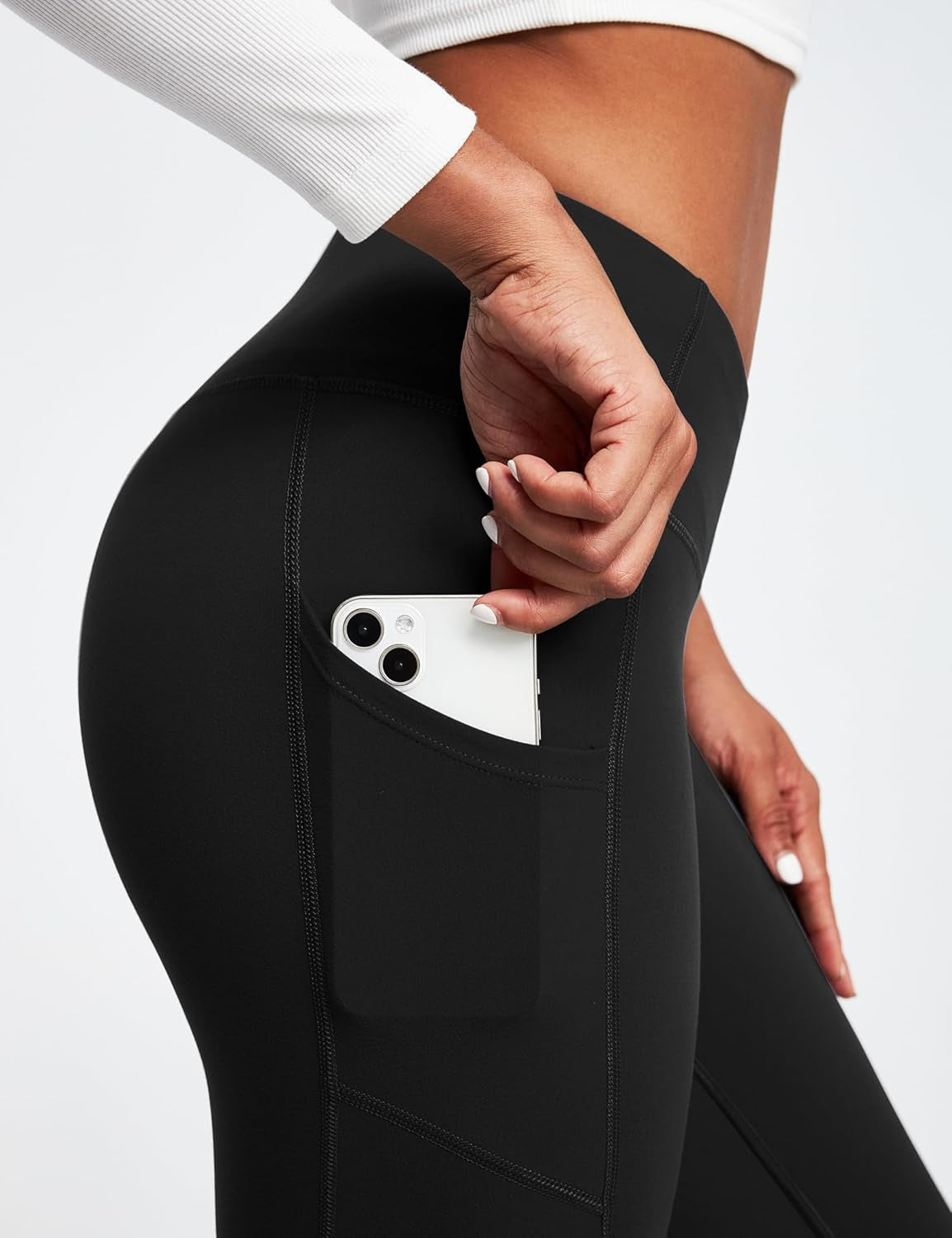 Fleece Lined Leggings with Pockets for Women Thermal Yoga Pants for Women Winter Workout Leggings for Women