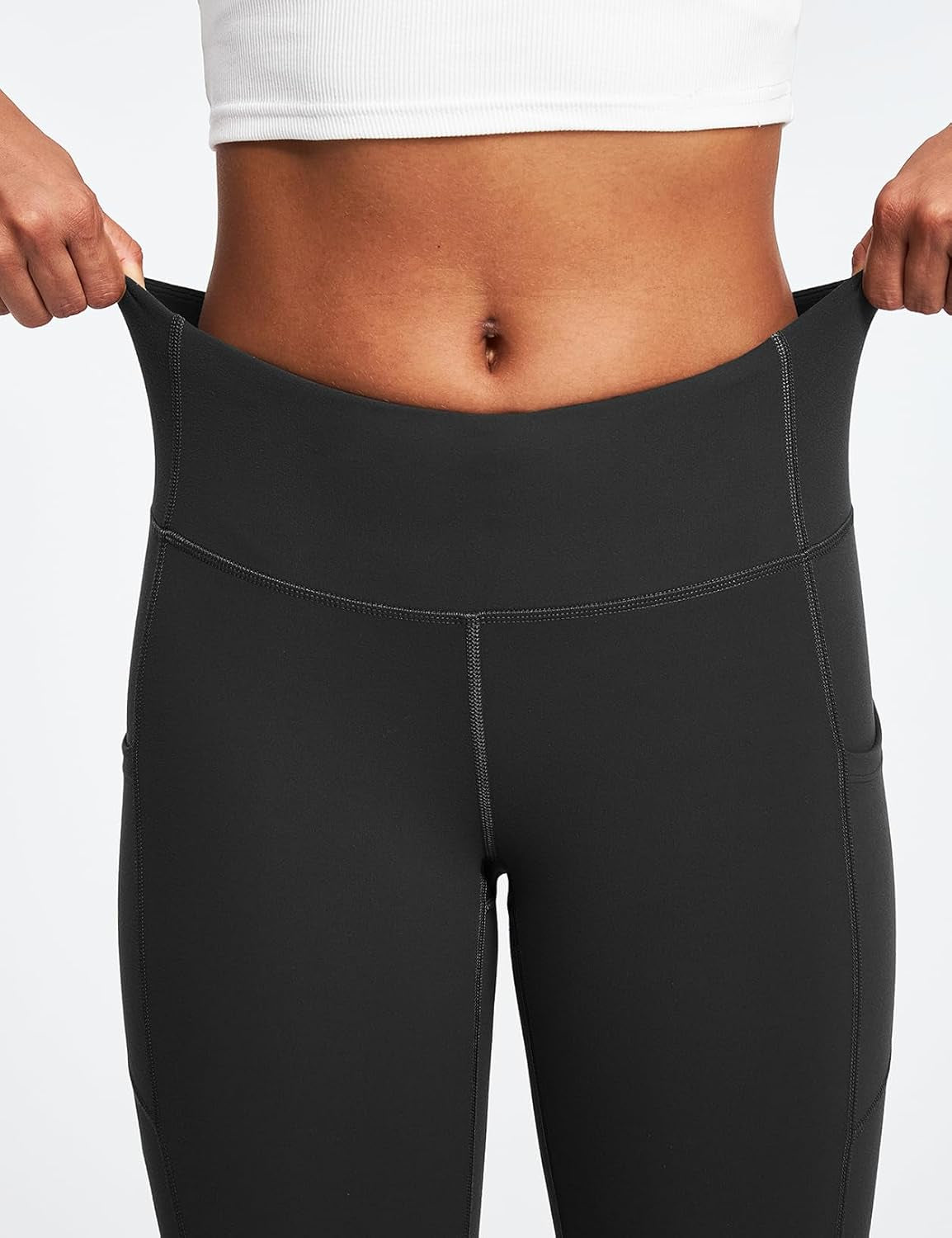 Fleece Lined Leggings with Pockets for Women Thermal Yoga Pants for Women Winter Workout Leggings for Women